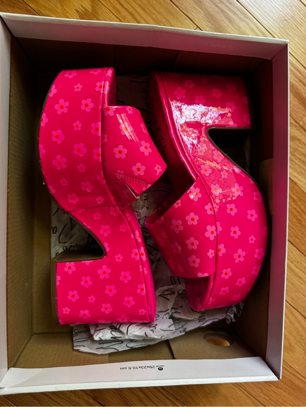 Wild Pair Hot Pink Floral Platform Heels